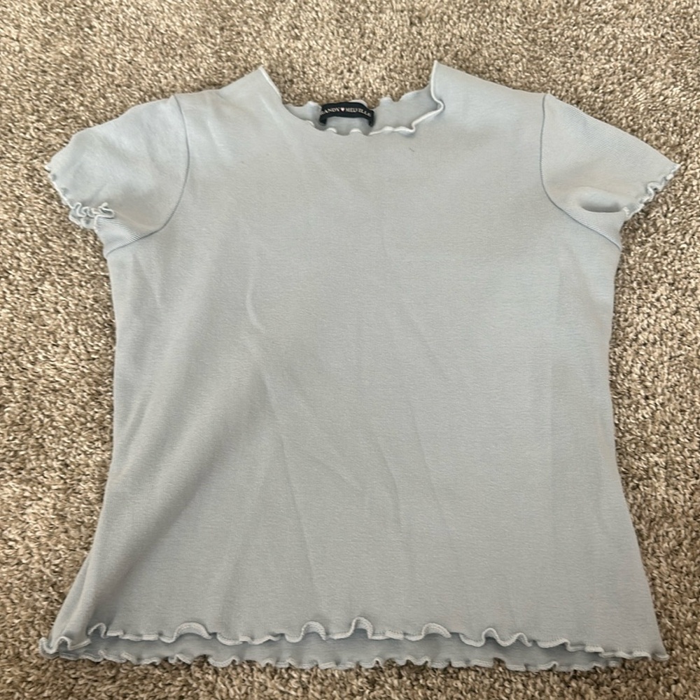 light blue brandy crop top